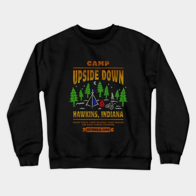 Camp Upside Down Crewneck Sweatshirt by dustinbrand29